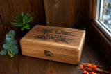 Personalized wooden watch box